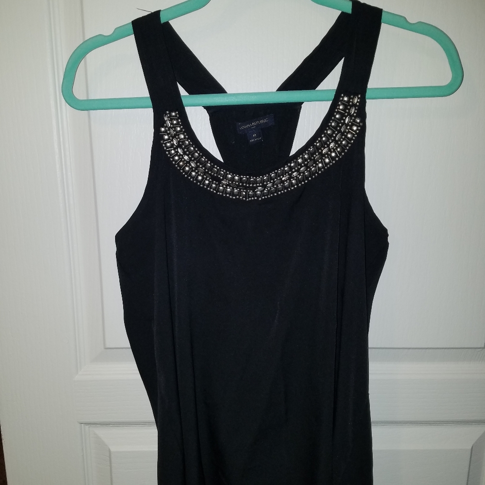 Banana Republic Black Tank Top with Beading